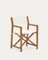 Cadira plegable d'exterior Thianna beix i de fusta massissa d'acàcia FSC 100%