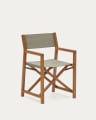 Składane krzesło ogrodowe Thianna zielone z litego drewna akacjowego FSC 100%