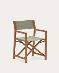 Thianna folding outdoor chair in green with solid acacia wood