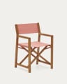 Chaise pliante pour le jardin Thianna terracotta et en bois d'acacia FSC 100%