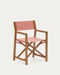 Thianna folding outdoor chair in terracotta with solid acacia wood