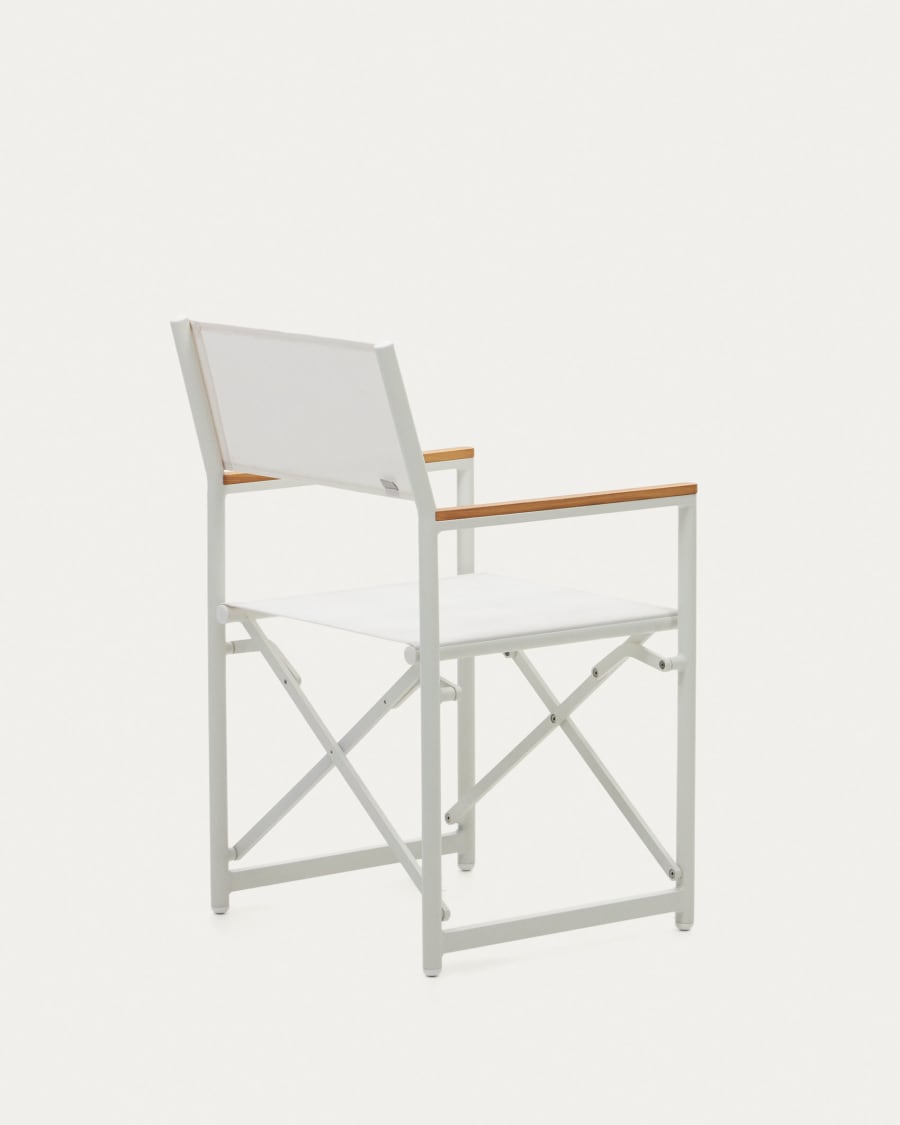 Chaise pliante 100% d'extérieur Llado aluminium blanc et