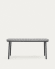 Joncols outdoor aluminium table with a powder coated grey finish, 180 x 90 cm