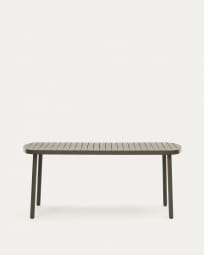 Tavolo da esterno Joncols in alluminio verniciato verde 180 x 90 cm