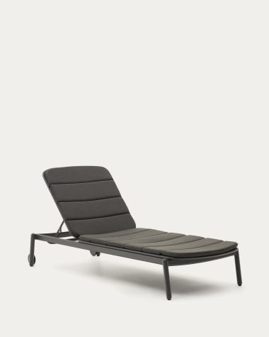 Marcona aluminium sun lounger in a black paint finish