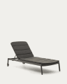 Ligstoel voor buiten Marcona van aluminium met een zwart geverfde afwerking