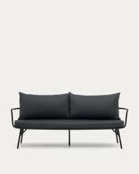 Bramant 2-Sitzer-Sofa aus Stahl mit schwarzem Finish 175,5 cm