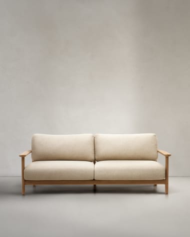 Tirant 3-seater sofa made from solid teak wood 212 cm FSC 100%