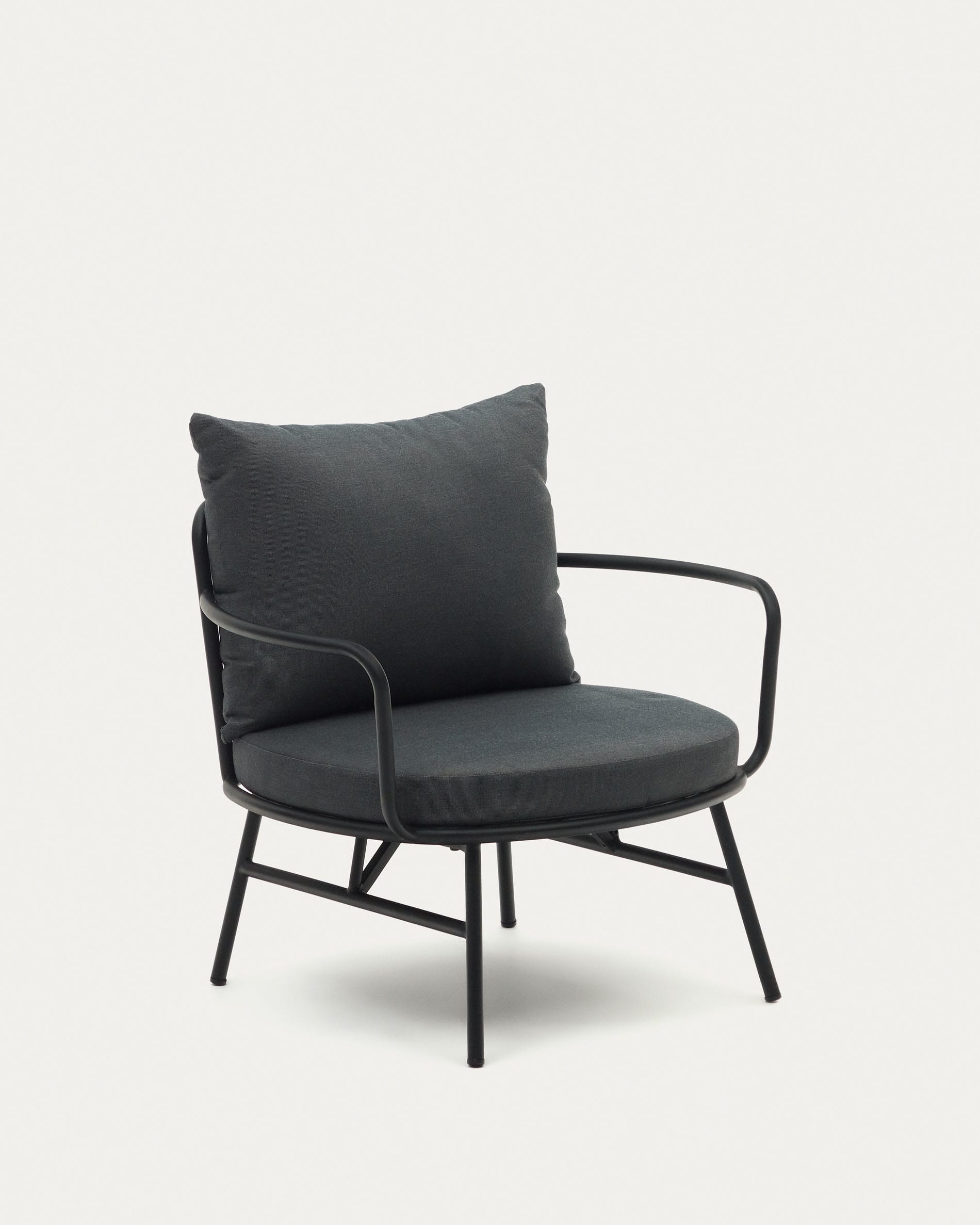 Bramant steel armchair with black finish | Kave Home