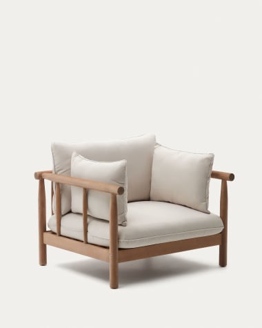 Sacova solid eucalyptus wood armchair