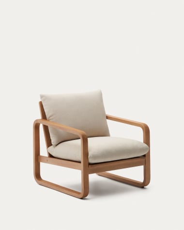 Sacaleta solid eucalyptus wood armchair