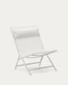 Canutells folding armchair made of aluminum with light grey finish