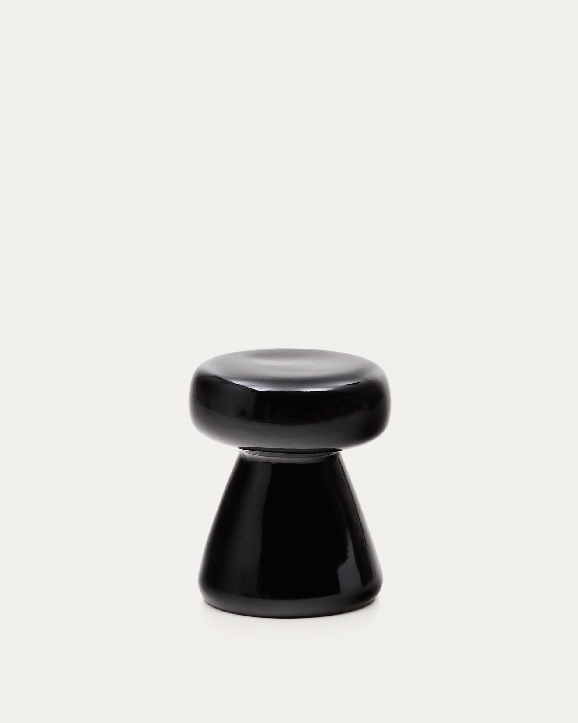 Manya black cement side table 38 cm Kave Home