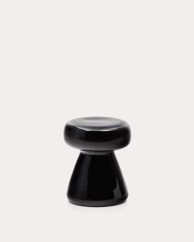 Czarny stolik pomocniczy Manya z ceramika Ø 38 cm