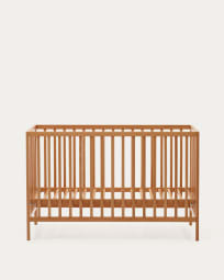Shantal solid ash wood cot in natural finish, 60 x 120 cm