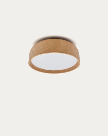 Xaviera ceiling lamp with oak wood effect finish