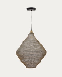 Lampada da soffitto Sarraco in metallo dorato Ø 58 cm