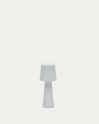 Lampe de table petit format Arenys en métal peint blanc