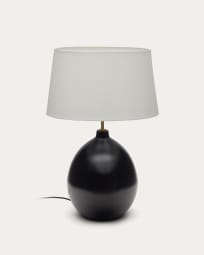 Lampe de table Foixa en métal avec finition noire