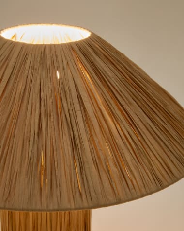 Lampa stołowa Samse z naturalnej rafii