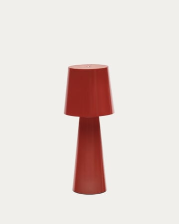 Arenys grote tafellamp met rood geschilderde afwerking
