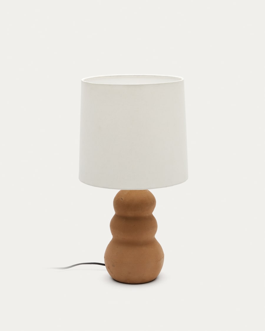 Lámpara de mesa Martina con pantalla de lino 