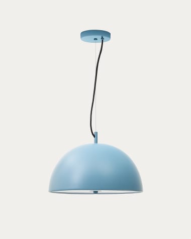 Lampada da soffitto Catlar in metallo con finitura in blu Ø 40 cm