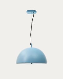 Plafondlamp Catlar van blauw geverfd metaal Ø 40 cm