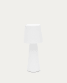 Arenys large outdoor metal table lamp in a white painted finish