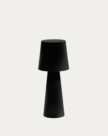 Arenys large outdoor metal table lamp in a black painted finish