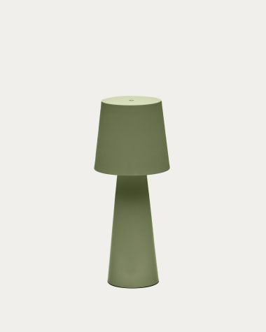 Lampada da tavolo grande da esterni Arenys in metallo con finitura in verde