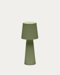 Grande lampe de table extérieure Arenys en métal avec finition verte