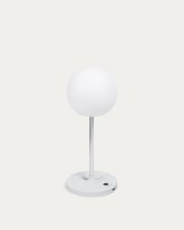 Lámpara de mesa de exterior Dinesh de acero gris 40 cm
