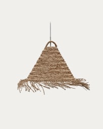 Αμπαζούρ για φωτιστικό οροφής Fonteta, φυσικές ίνες σε φυσικό φινίρισμα, Ø40εκ