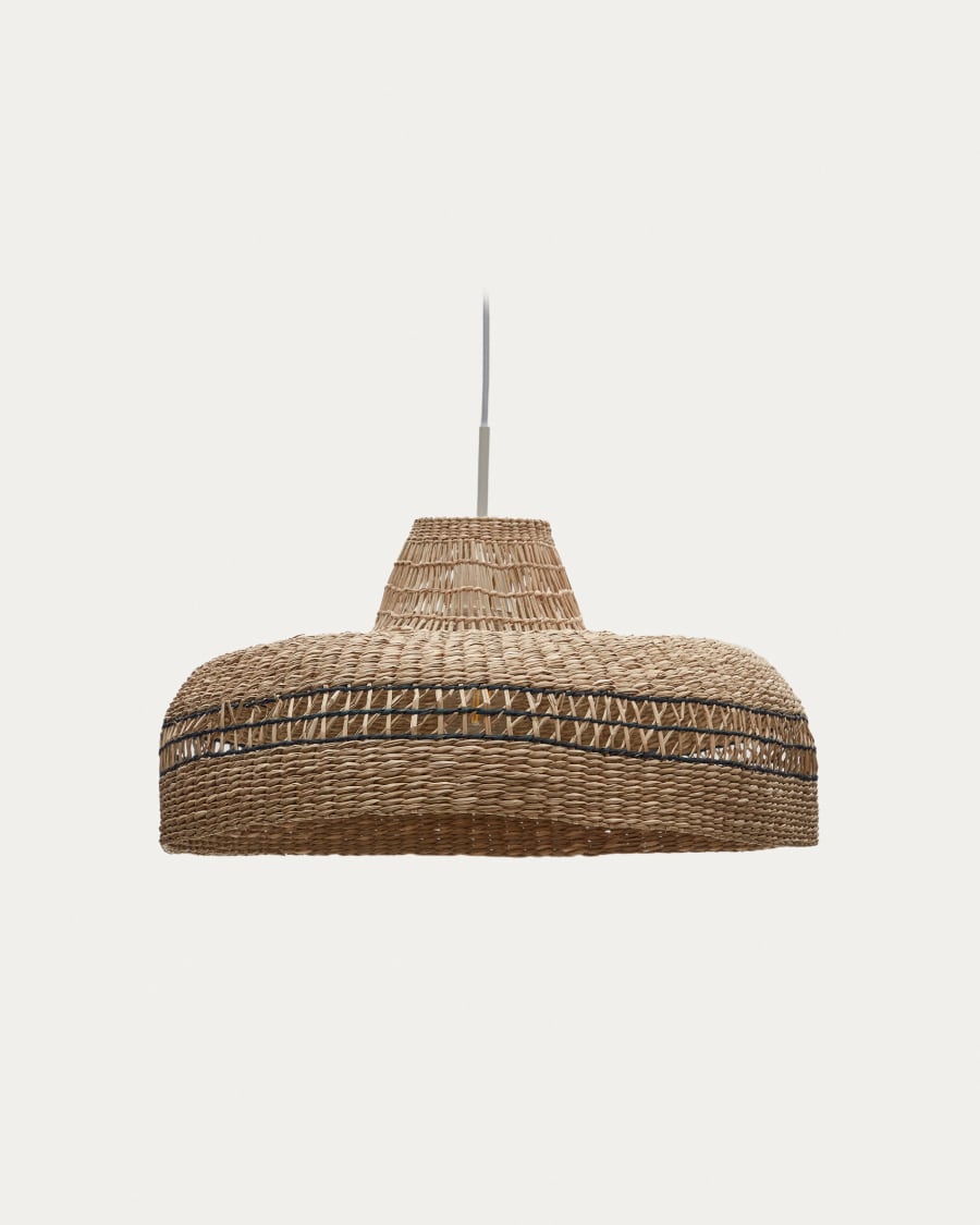 Paralume per lampada da soffitto Santana nera con diffusore bianco Ø 50 cm