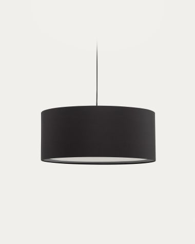Lampenschirm für Deckenleuchte Santana in Schwarz mit Diffusor in Weiß Ø 50 cm