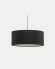Καπέλο για φωτιστικό οροφής Santana, μαύρο με λευκό διαχύτη, Ø50εκ