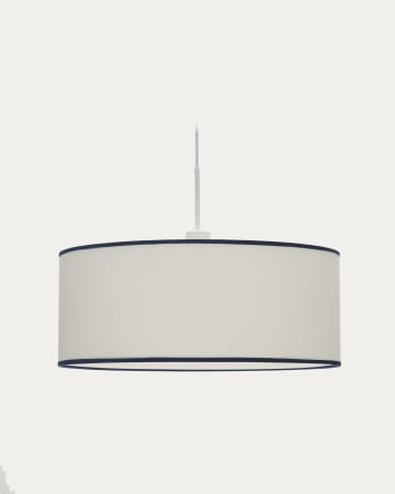 Abat-jour pour suspension Binisalem blanc et bleu Ø 50 cm