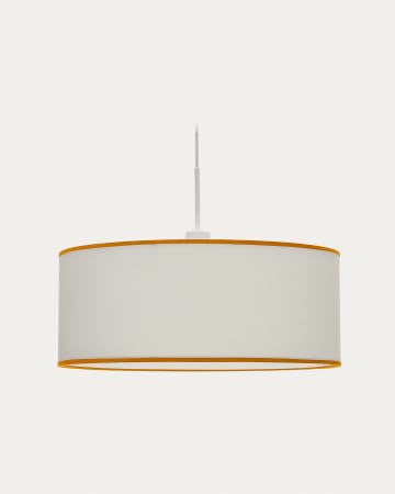 Paralume per lampada da soffitto Binisalem bianco e senape Ø 50 cm