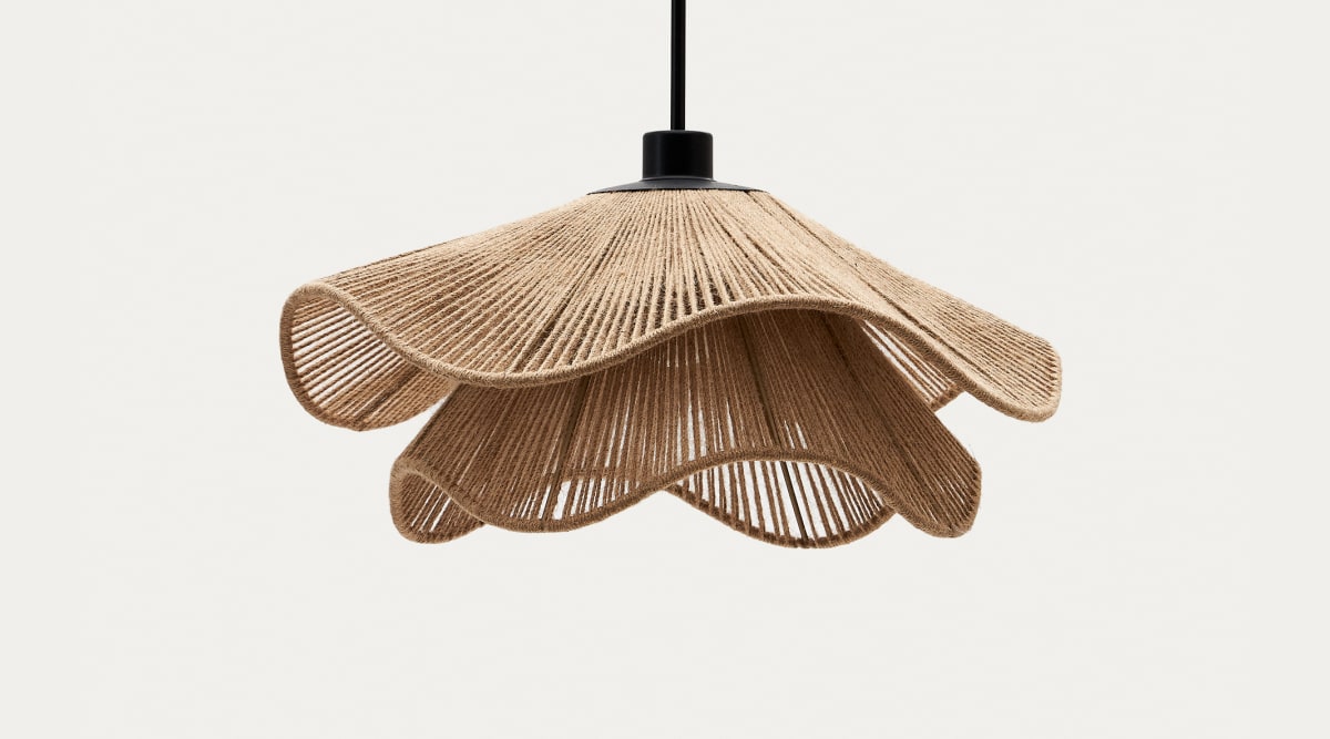 Pontos ceiling lamp shade in jute with a natural finish, Ø 50 cm