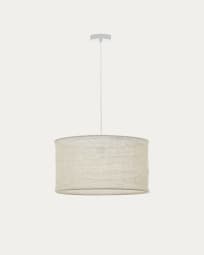 Mariela linen ceiling lamp shade in a beige finish Ø 50 x 30 cm