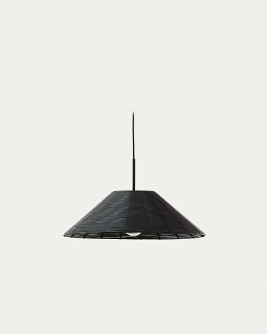 Paralume per lampada da soffitto Saranella in rattan sintetico nero Ø 60 cm