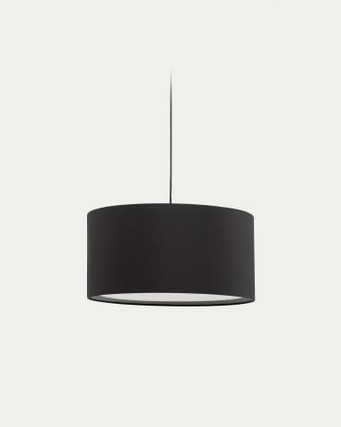 Lampenschirm für Deckenleuchte Santana in Schwarz mit Diffusor in Weiß Ø 40 cm