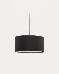 Paralume per lampada da soffitto Santana nera con diffusore bianco Ø 40 cm