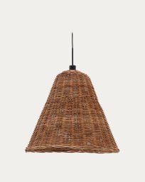 Pantalla para lámpara de techo Calvia de ratán con acabado natural Ø 60 cm