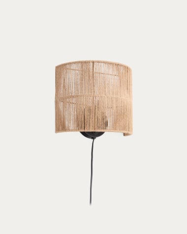 Canar wall light made of jute with a natural finish