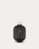 Μικρό επιτραπέζιο φωτιστικό Saranella, φορητό, μαύρο συνθετικό rattan