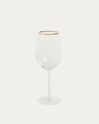 Rasine transparent wine glass with gold detail 50 cl