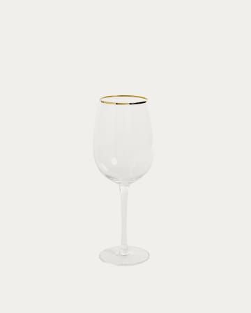 Rasine Weinglas transparent und mit Gold-Detail 40 cl
