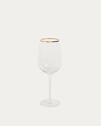Rasine transparent wine glass with gold detail 40 cl